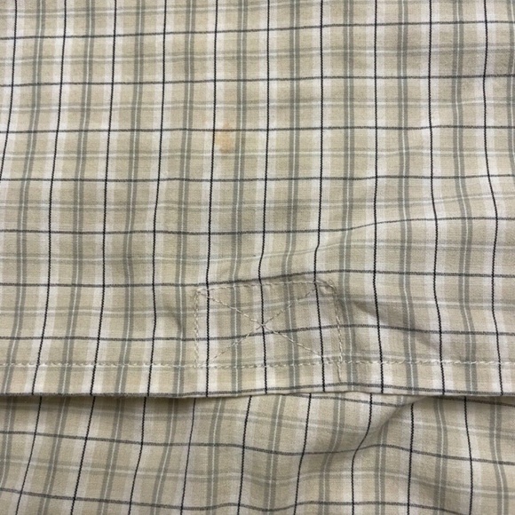 WORLD WIDE SPORTSMAN Mens Long Sleeve Fishing Shirt Plaid Vented Tan/Green M - Picture 6 of 6